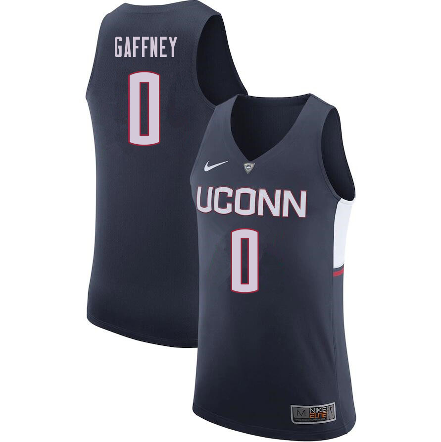 Men #0 Jalen Gaffney Uconn Huskies College Basketball Jerseys Sale-Navy